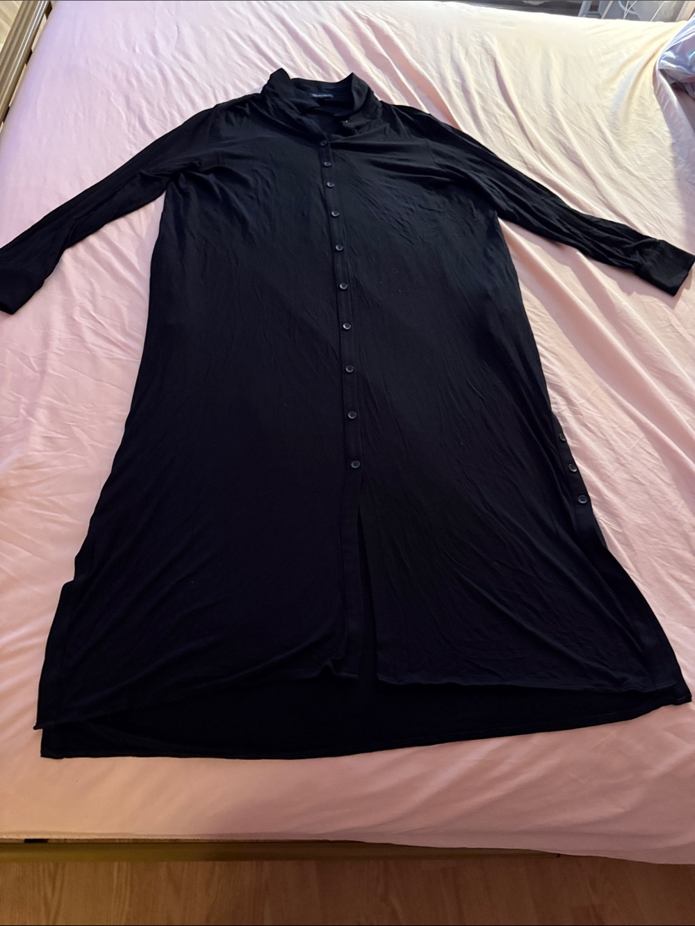 Universal Standard Black Button-Front Maxi Dress